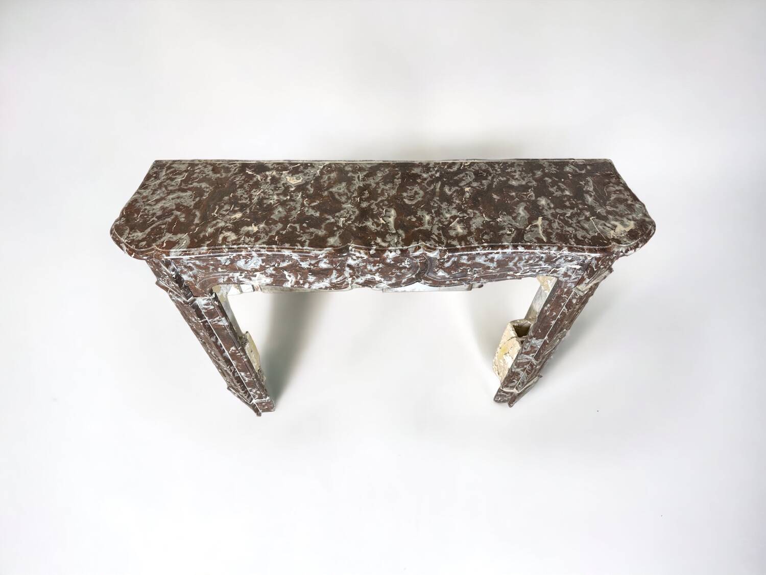 Red marble fireplace late 19th century