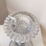 Antique pair of Portieux crystal candlesticks, 19th century