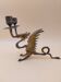 Paire de bougeoirs en bronze dragon chimère