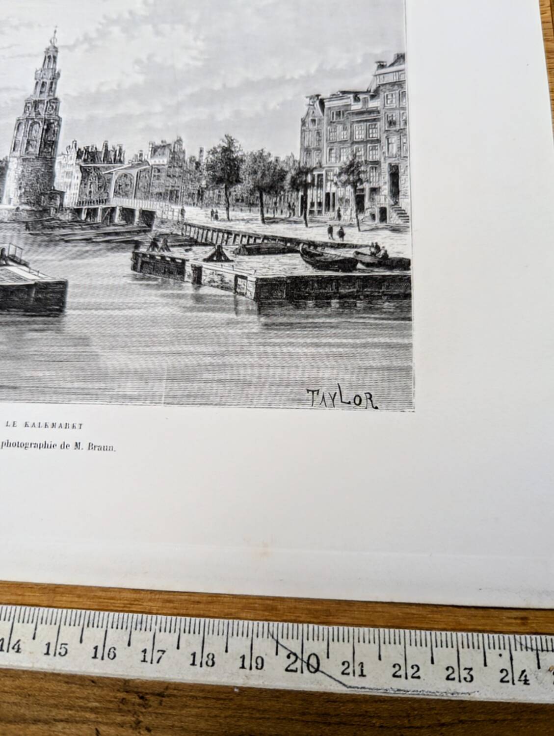 Printed in 1879, Amsterdam, the Kalkmarkt