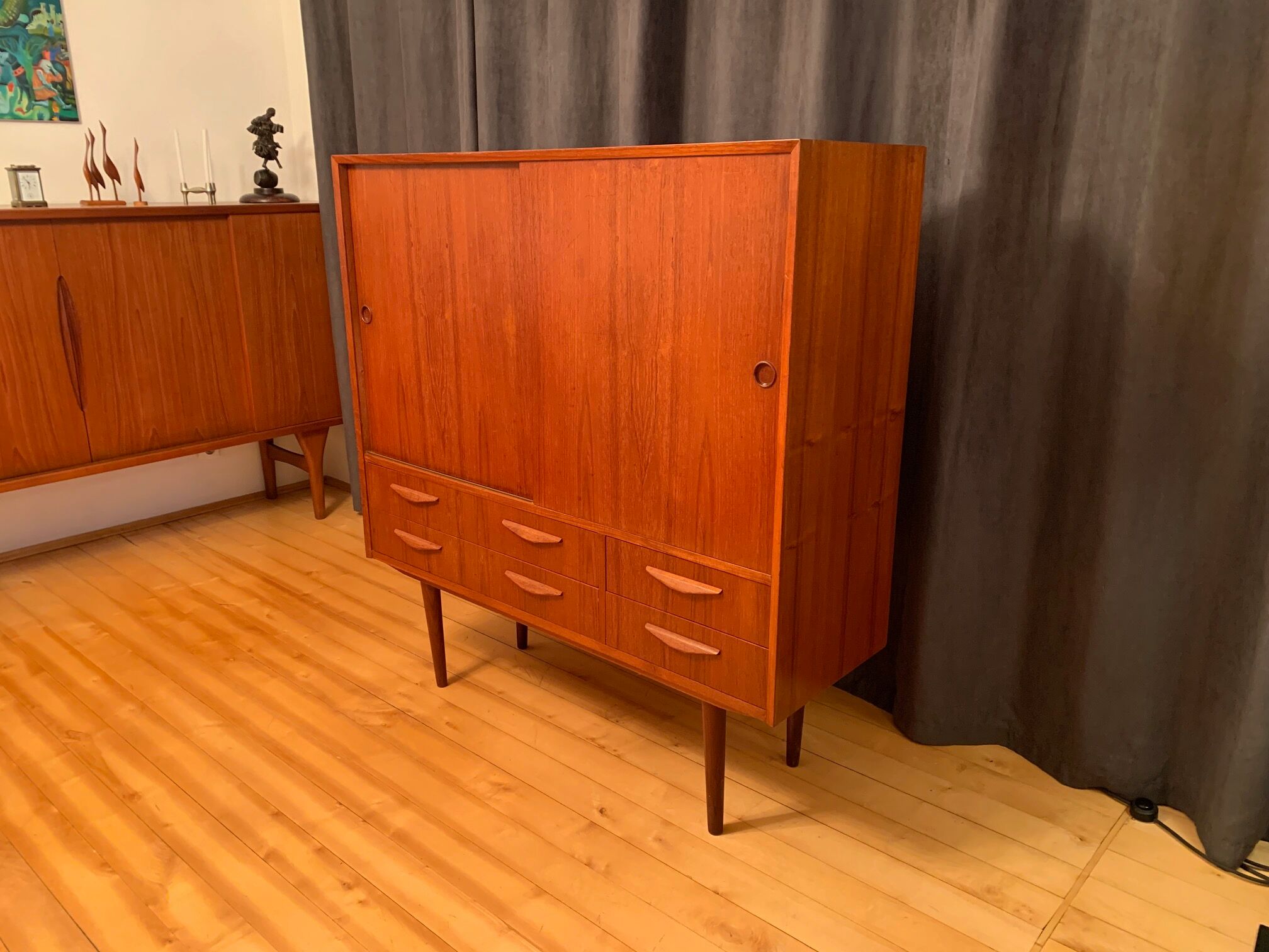Teak sideboard, denmark, 1960s