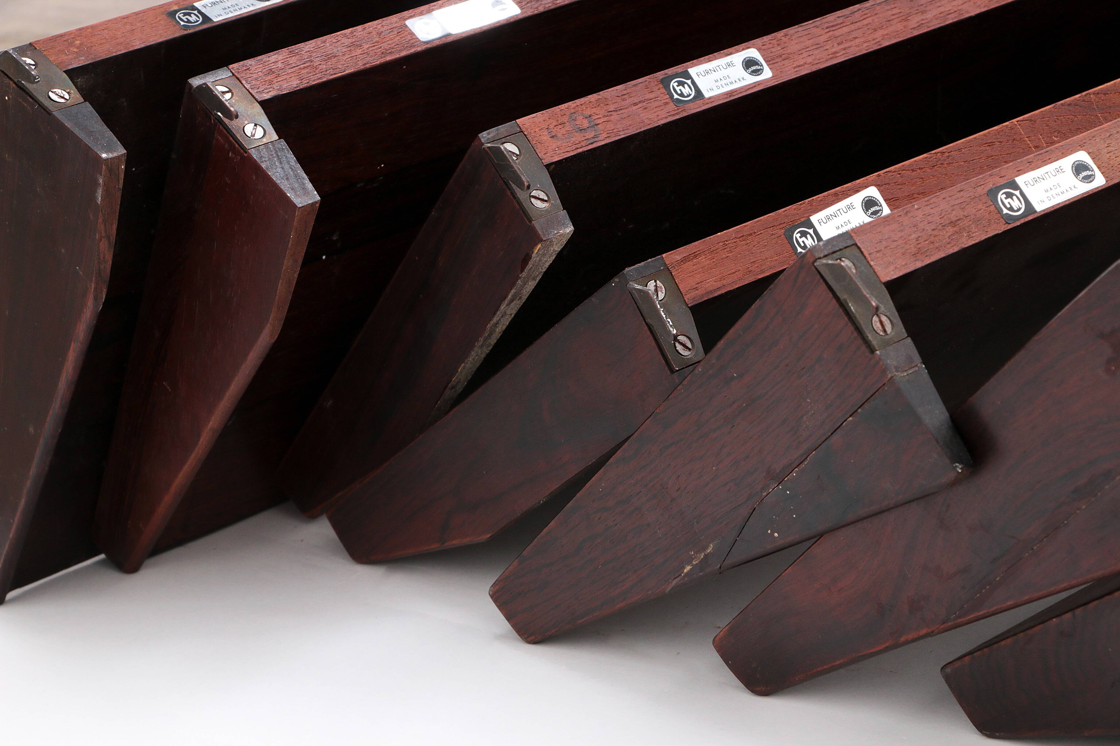 Modular Dark wooden Wall System from Kai Kristiansen - FM Møbler