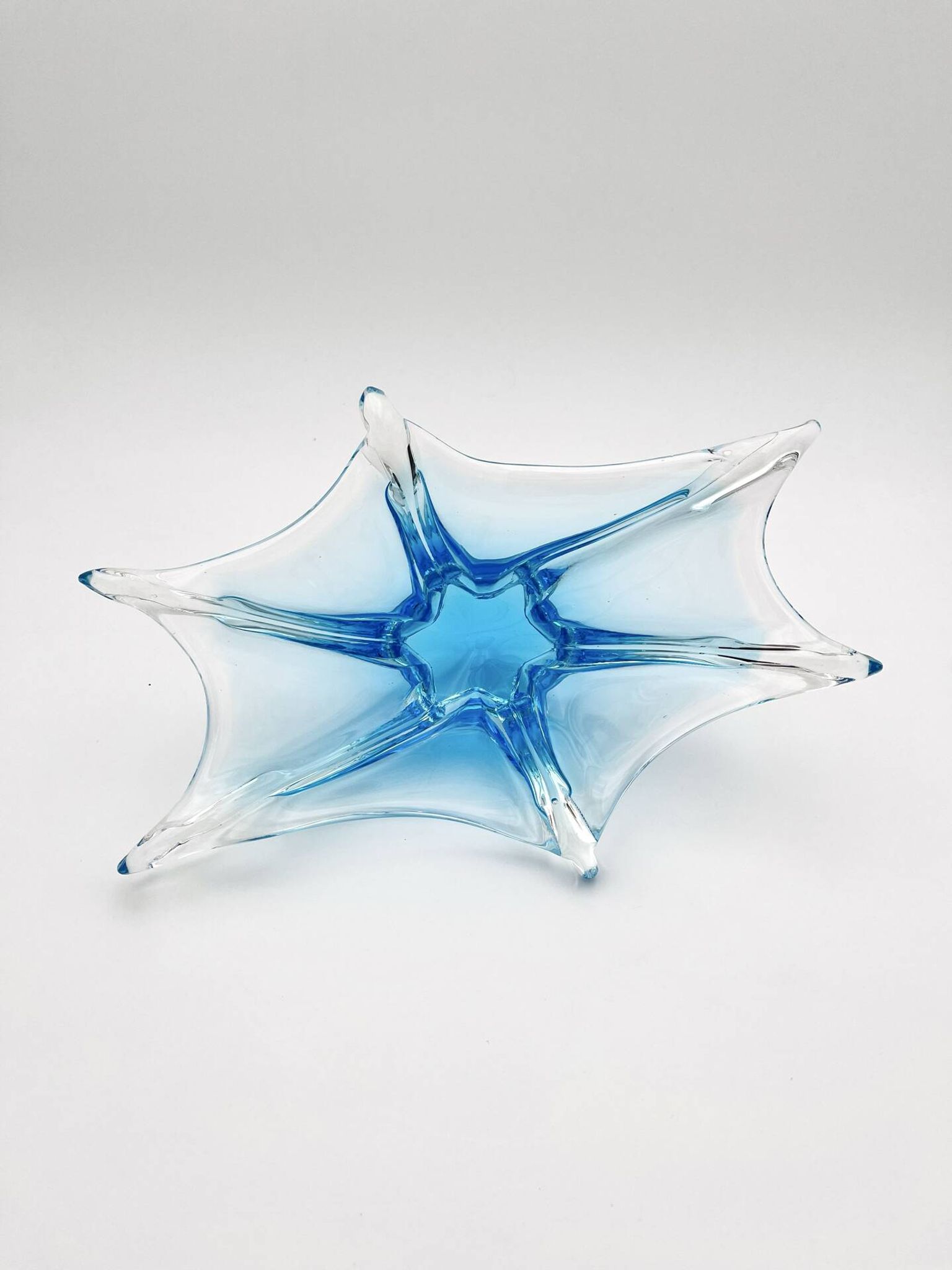 Murano Italy Deep Bowl - Organic Design Lagoon Blue