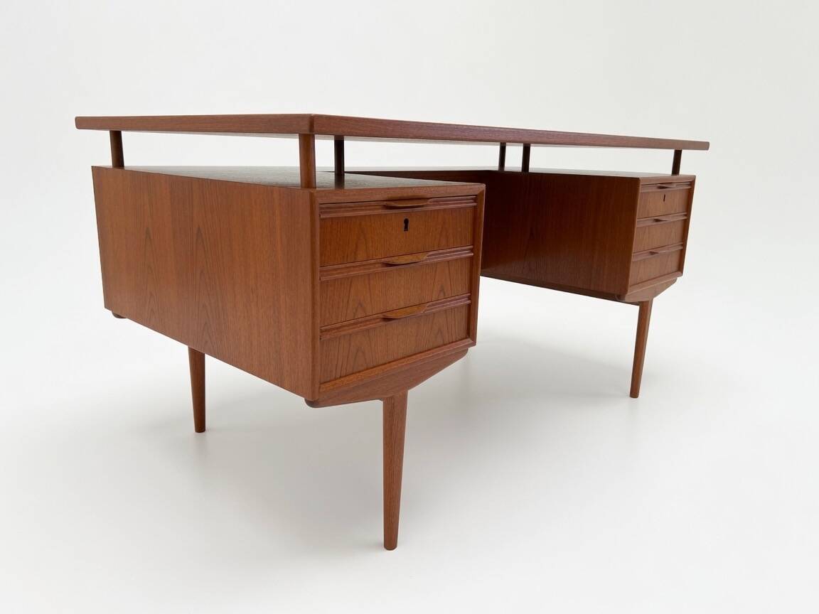 1960s Danish Teak Executive Desk