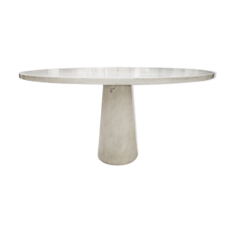 Angelo Mangiarotti round dining table in marble 1970s