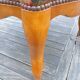 Louis XV style footrest stool pouffe wood and fabric