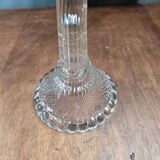 Large antique molded glass candlestick
