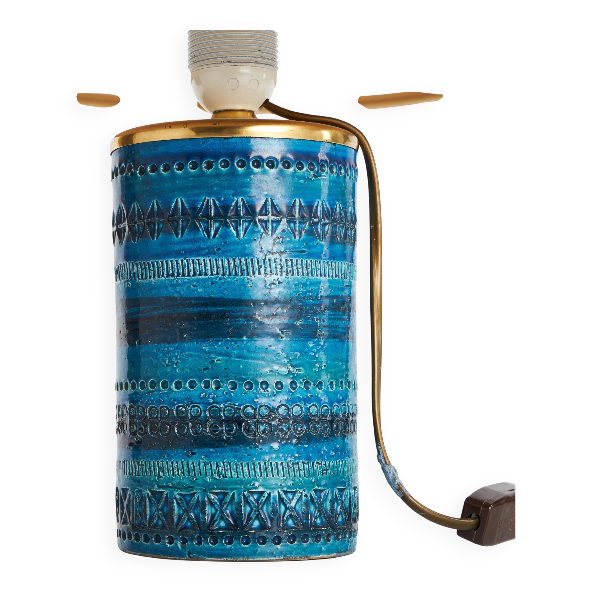 Aldo Londi desk lamp for Bitossi "blue Rimini", Italy, 1960