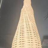 Glass and rattan bottle