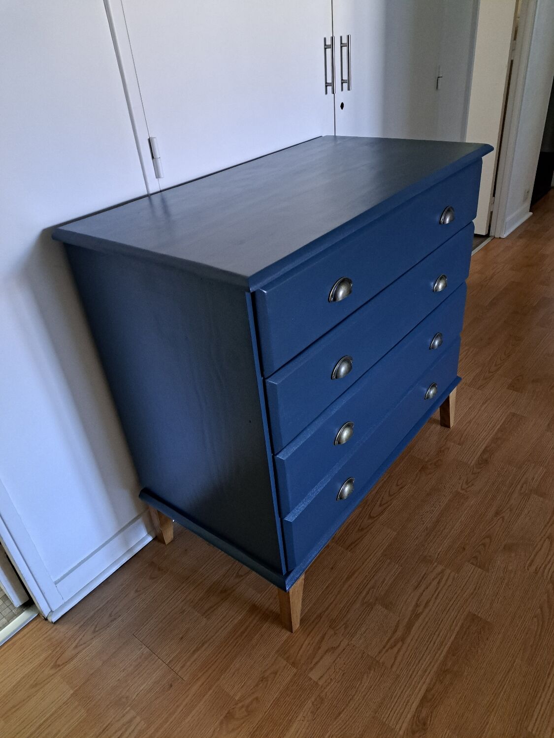 Scandinavian blue chest of drawer