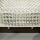 Large vintage ceiling light in textured glass and black Bakelite - 1950s
