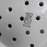 Digoin white earthenware strawberry drain plate - circa 1950 - Vintage