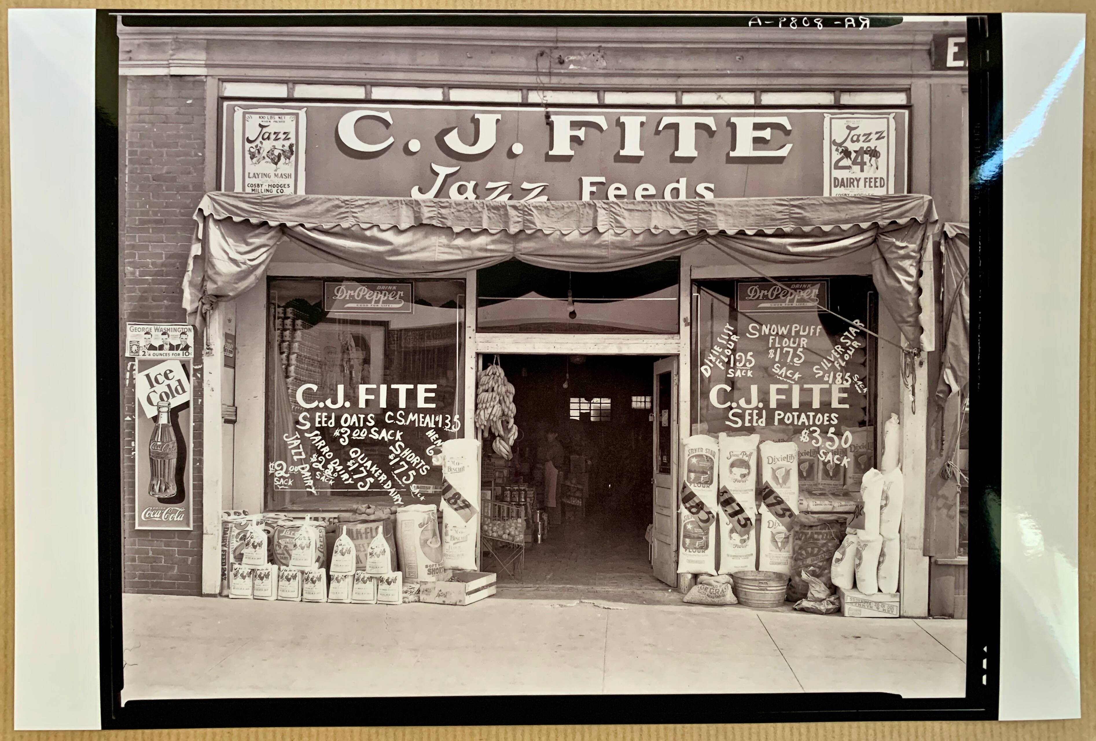 Fine Art Photography - Walker Evans (1936) – Facade of the CJ Fite store