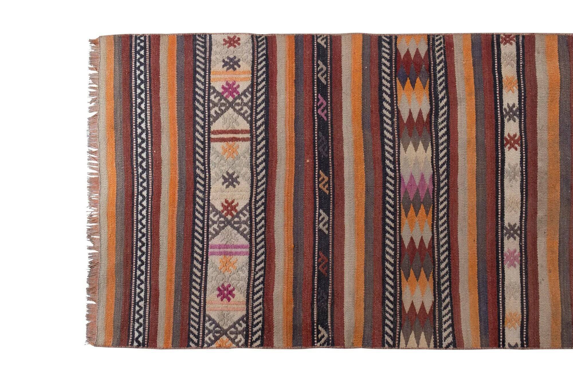Vintage Turkish hallway rug 80x512 cm