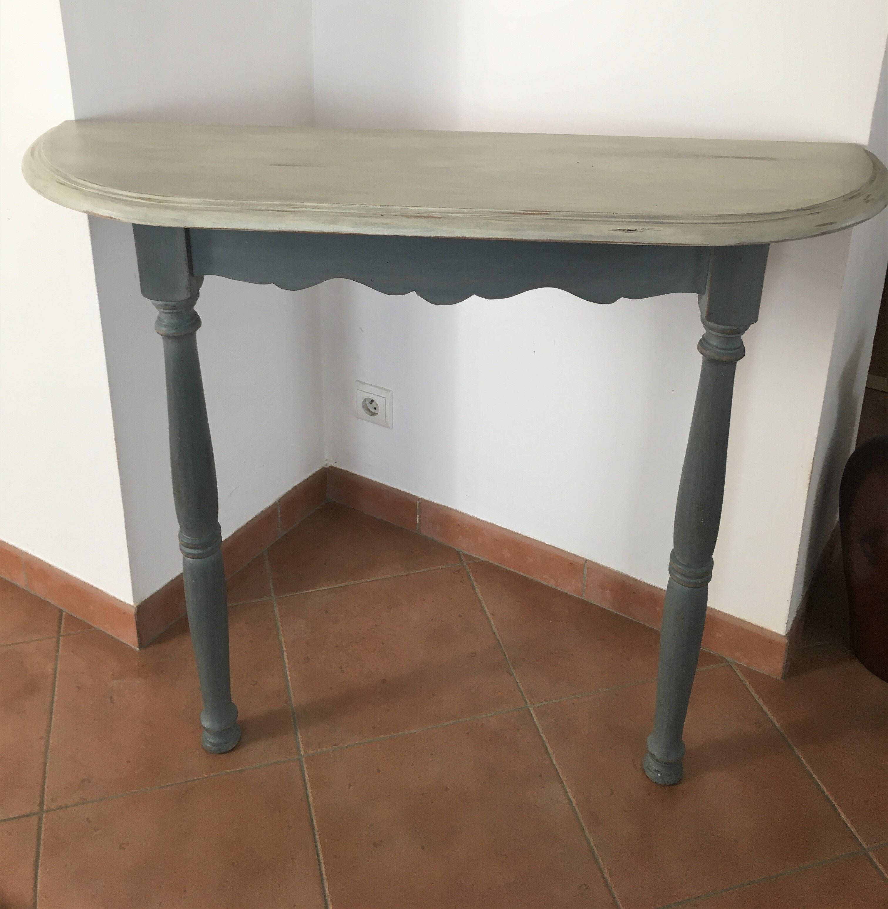 Patinated wooden console