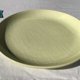 Plat Salins texturé textile  jaune pâle 30,5cm