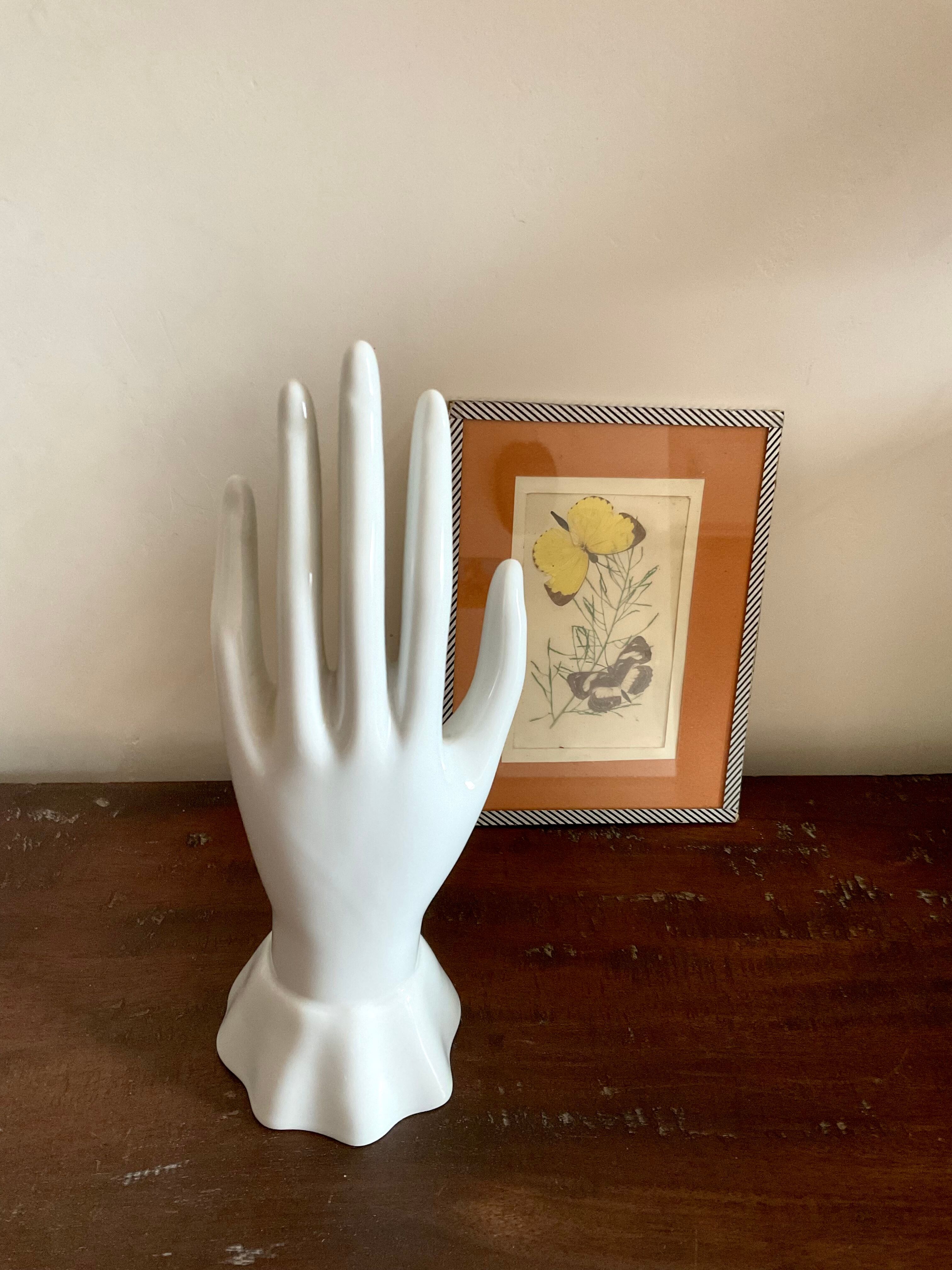 Hand vintage porcelain ring