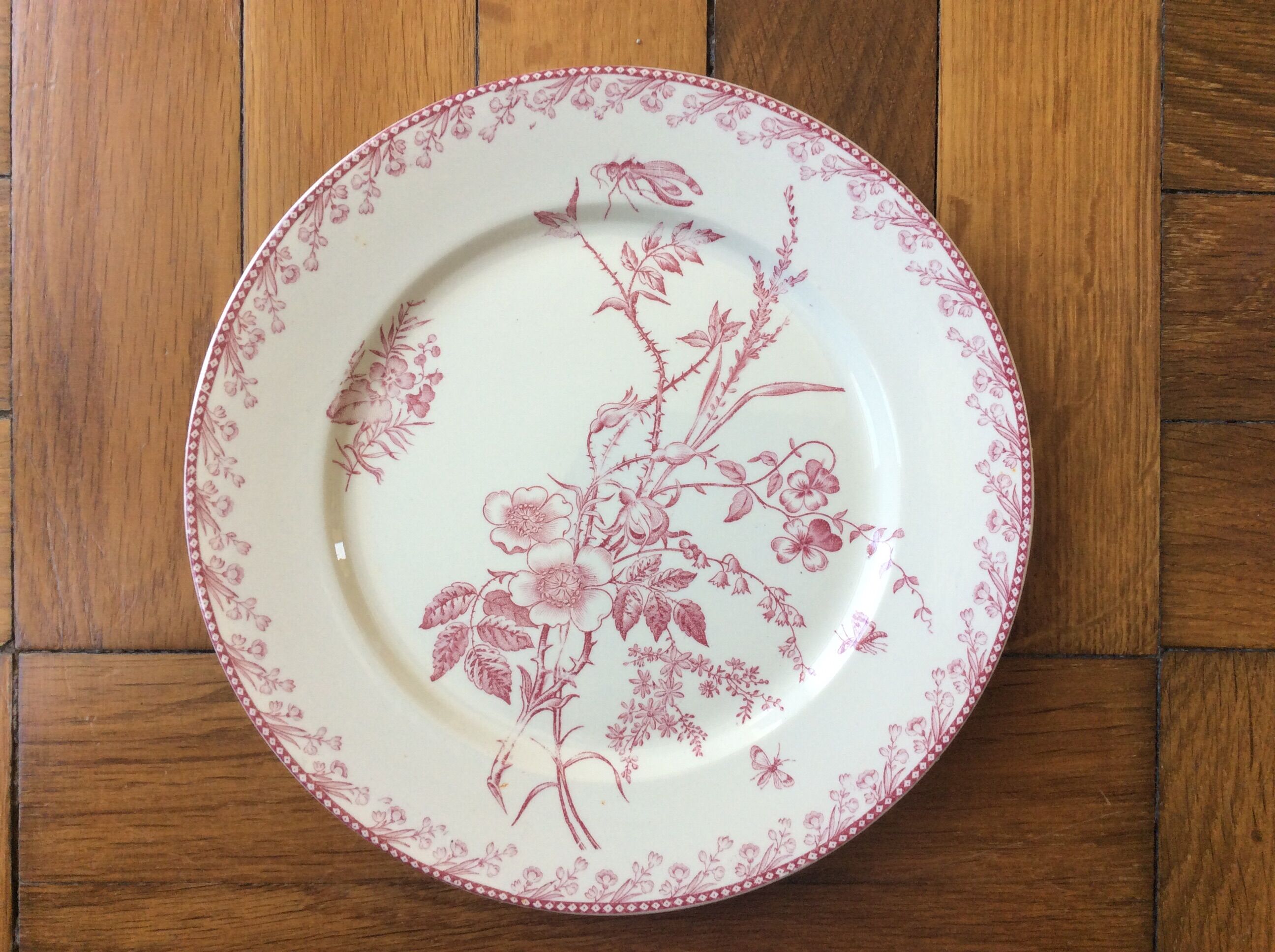 Series of 9 old flat plates Iron Land