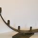 Imposing brutalist art brut iron metal chandelier