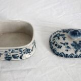 Old porcelain candy box with cracked effect