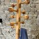 Solid pine coat rack, 1980