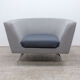 Fauteuil orangebox en tissu gris