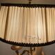 Antique three-light Bouillotte lamp - brass - Fontette Palace Caen