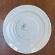 Round vintage plate in earthenware – twisted blue decoration