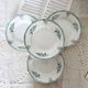 4 antique deep plates, ironstone, Saint Amand, 19th century.