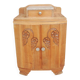 Antique art deco style wooden and marble bedside table