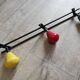 Coat racks steel 3 wood balls