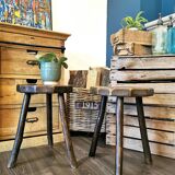 Pair of tripod stools