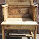 Fauteuil, chayère ou trône en bois, début 19ème siècle.