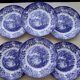 6 Broad Hurst Staffordshire English porcelain dinner plates