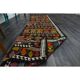 1970s Vintage Turkish Oushak Handmade Wool Cotton Brown Runner Rug 95x367