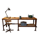 Designer handmade solid wood/steel workbench