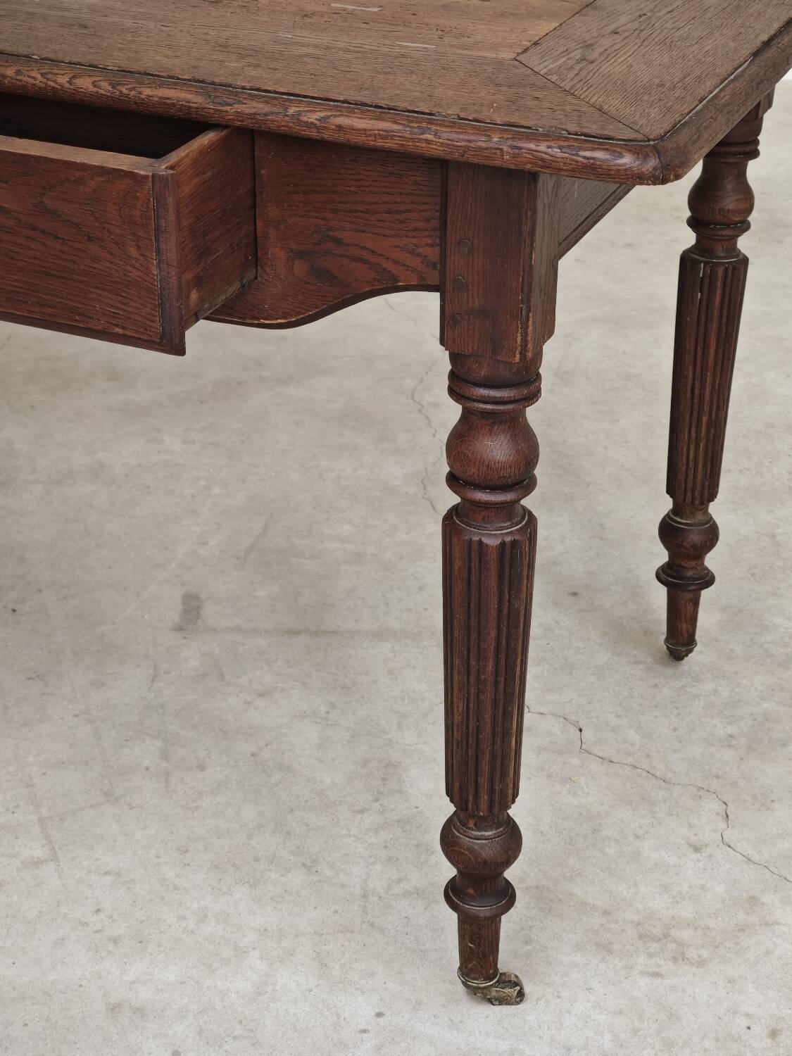 1940s farmhouse table in solid oak