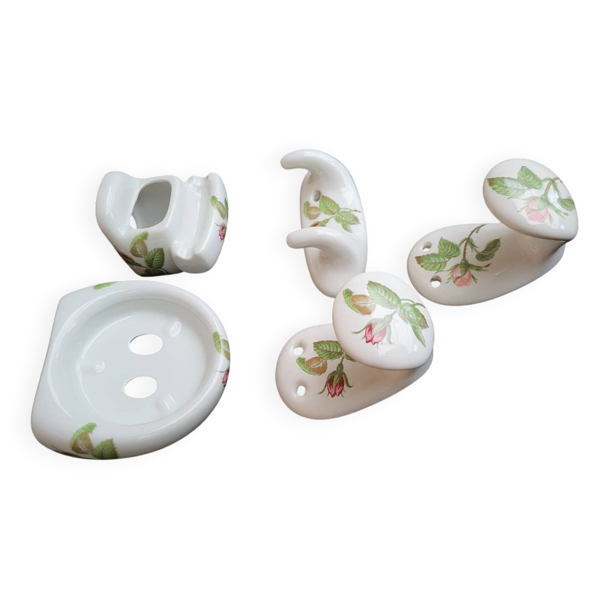 Wall mounted coat rack: Paris porcelain bathroom accessories