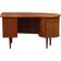 Danish teak kidney desk from the 1950s — organic shape and drum.