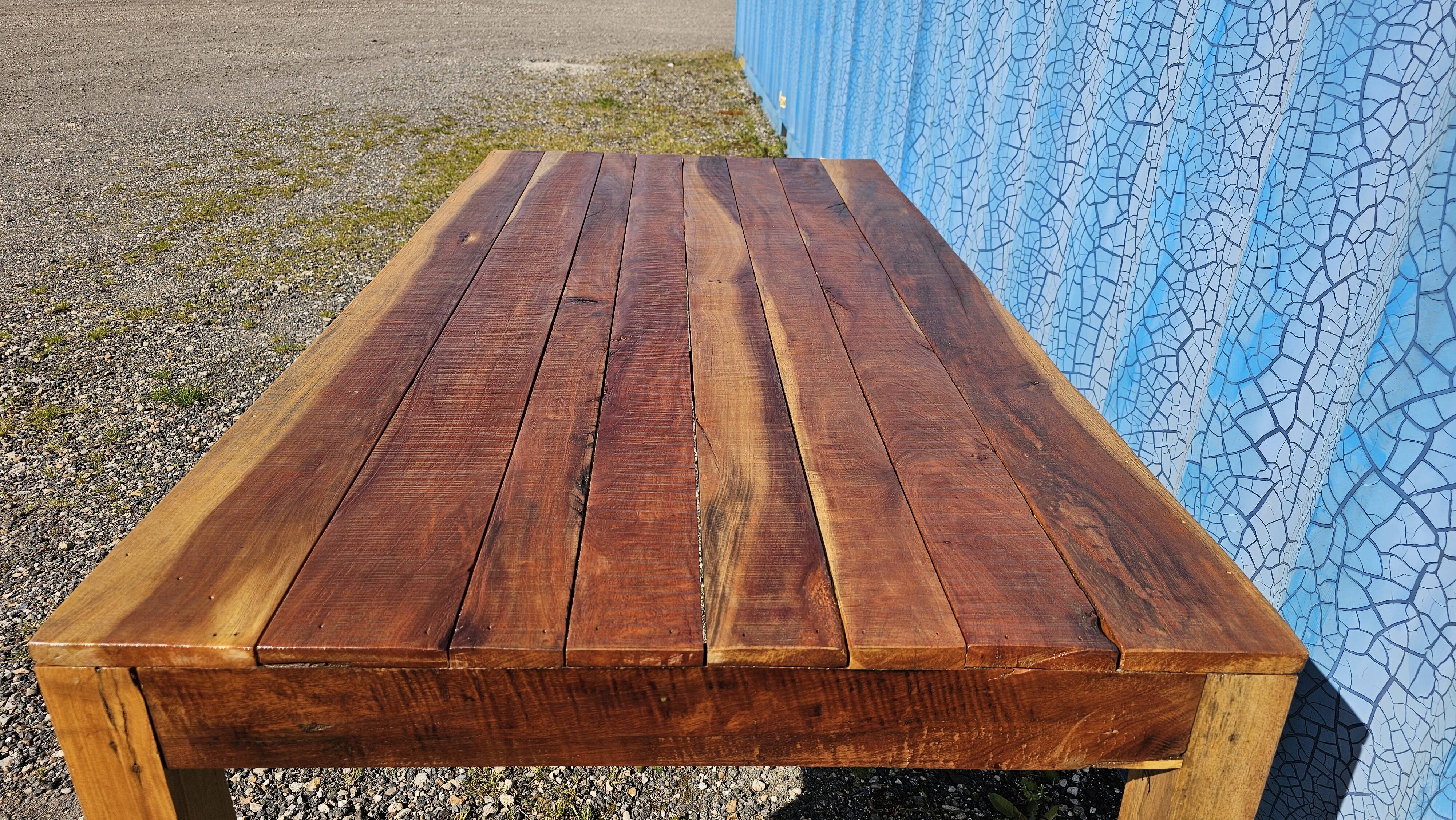Rectangular teak dining table