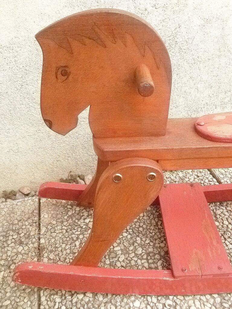 Wooden rocking horse
