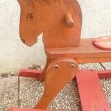 Wooden rocking horse