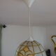 Vintage pendant in mother-of-pearl and brass