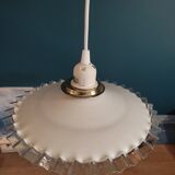 Suspension corole glass transparent serrated edge Dp 022330