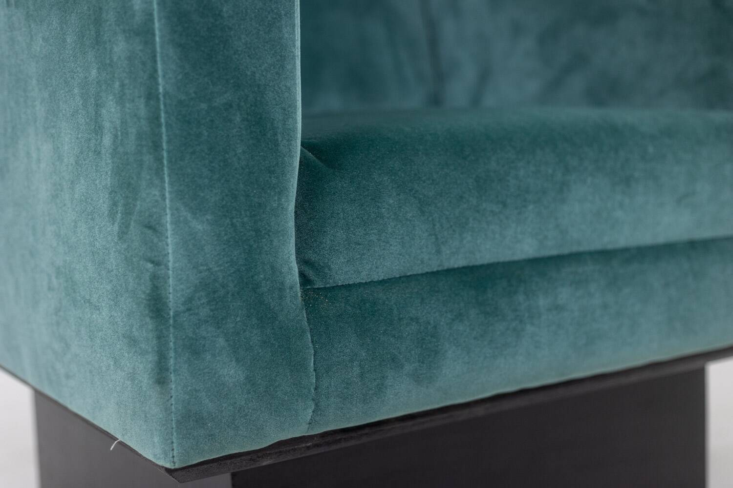 Pair of “Club” armchairs, cubic shape. 1940s.