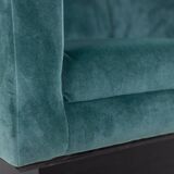 Pair of “Club” armchairs, cubic shape. 1940s.