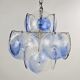 Lampe suspendue Disc bleue transparente Italie
