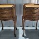 Pair of Louis XV style bedside tables in solid wood
