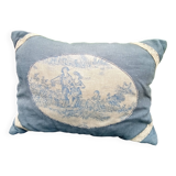 Linen and jouy cushion