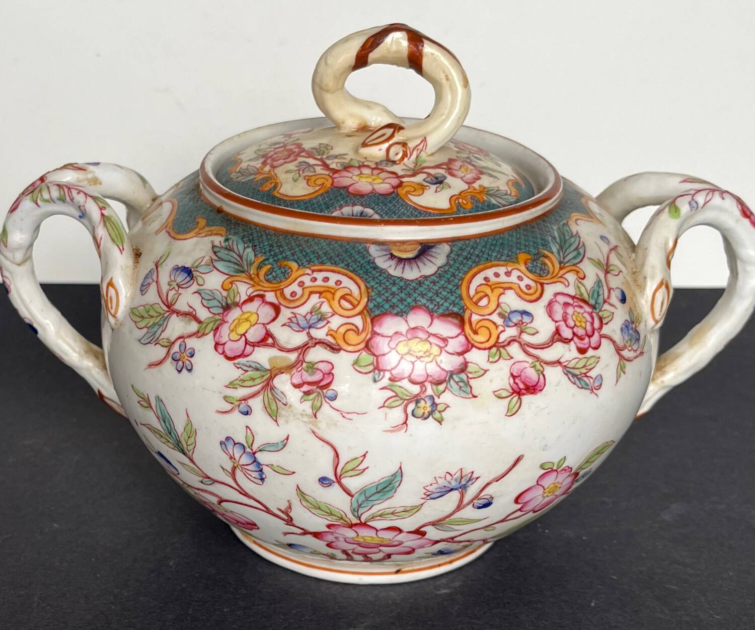 Porcelain sugar bowl